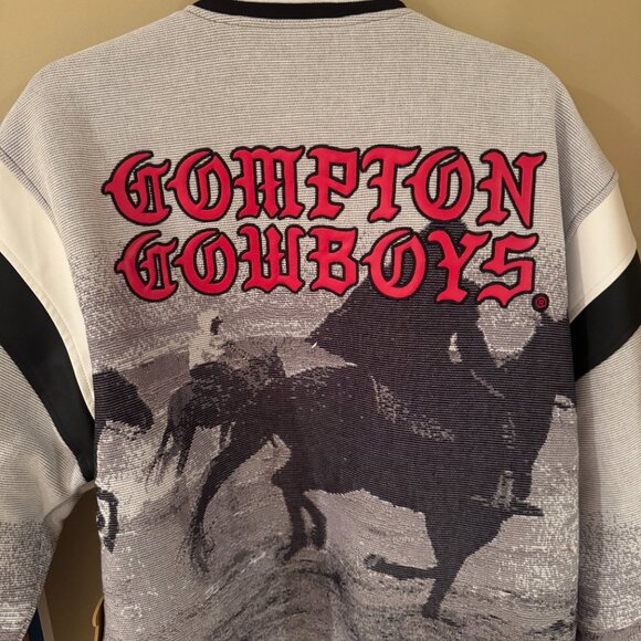 Compton Cowboys x Forever 21 Men’s Varsity Jacket – Large – Western Horseback Gr - Picture 14 of 16